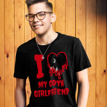 Ich liebe mein Goth-Girlfriend tropfendes rotes He