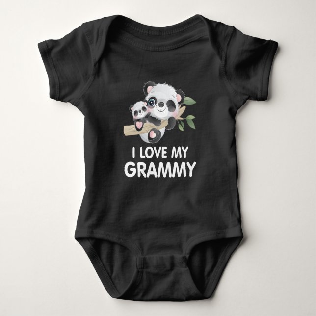 Ich Liebe mein Grammy Niedlich Baby und Erwachsene Strampler (Vorderseite)