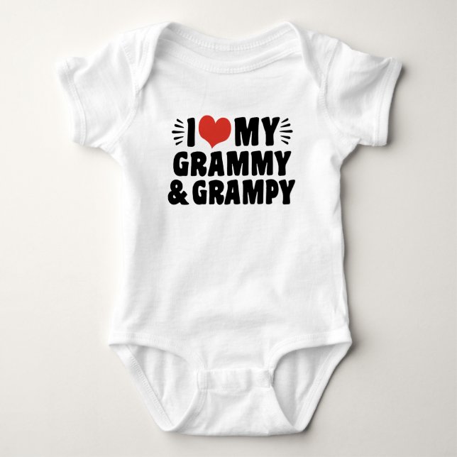 Ich Liebe mein Grammy und mein Grammy Baby Strampler (Vorderseite)