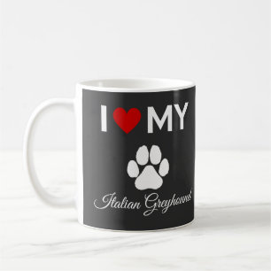Ich Liebe mein Grauhund-Italienisch-Sondertext Kaffeetasse