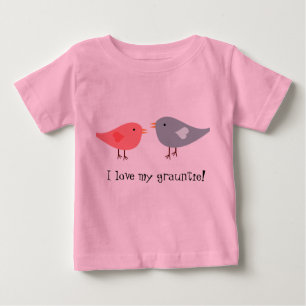 "Ich Liebe mein grauntie!" mit Vögeln Baby T-shirt