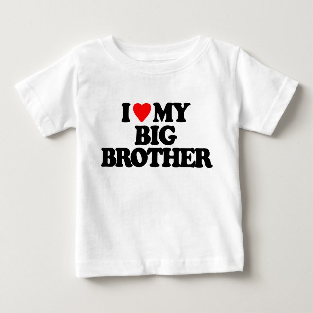 ICH LIEBE MEIN GROSSER BRUDER BABY T-SHIRT (Vorderseite)