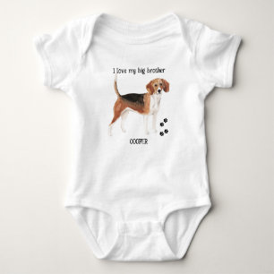Ich Liebe mein großer Bruder Beagle Hund für Baby Baby Strampler