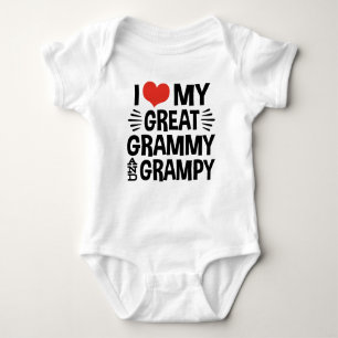 Ich Liebe mein großer Grammy und meine große Gramp Baby Strampler