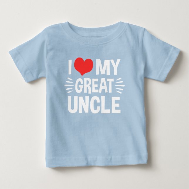 Ich Liebe mein großer Onkel Baby T-shirt (Vorderseite)