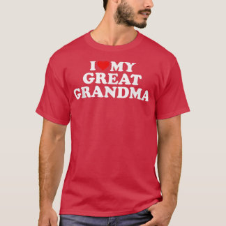 Ich Liebe mein großes Oma Rotes Herz T-Shirt