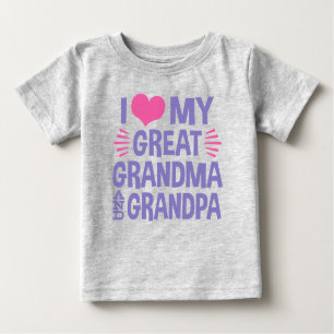 Ich Liebe mein großes Oma und Opa Baby T-shirt
