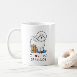 Ich Liebe mein Großhund Bichon Frise Hund - Großel Kaffeetasse