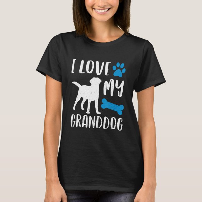 Ich Liebe mein Großhund Labrador Retriever Dog Oma T-Shirt (Vorderseite)