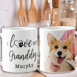 Ich Liebe Mein Großhund Personalisiertes Niedliche Kaffeetasse<br><div class="desc">Ich Liebe meinen Großhund! ... Überraschen Sie Ihre Lieblingshündin Oma diesen Muttertag , Weihnachten oder ihren Geburtstag mit dieser super niedlichen Haustier Foto Kaffee Tasse. Gönnen Sie Ihren Eltern und Ihren Großeltern das perfekte Geschenk mit dieser lustigen Hundeliebhaberin Tasse! "I Liebe My Granddog" mit Herz und niedlichem Pfotendruck und individuellem...</div>