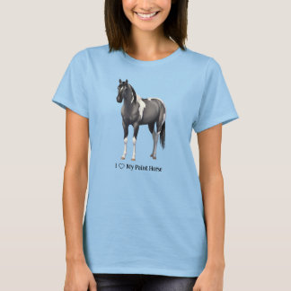 Ich liebe mein Grulla Pinto Paint Horse T-Shirt