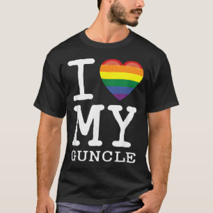 Ich Liebe mein Guncle Gay Homosexuell Rainbow Hear T-Shirt
