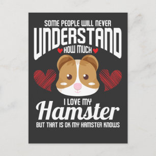 Ich Liebe mein Hamster Funny Rodent Liebe Pater Postkarte