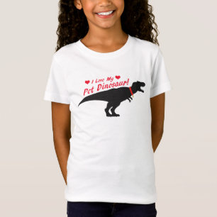 Ich Liebe mein Haustier Dinosaurier T-Shirt