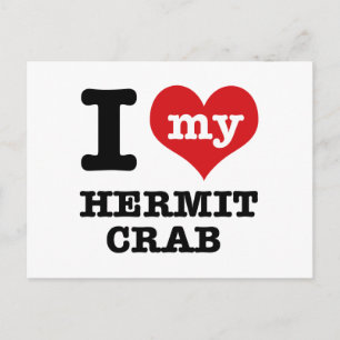 Ich Liebe mein Hermit Crab Postkarte