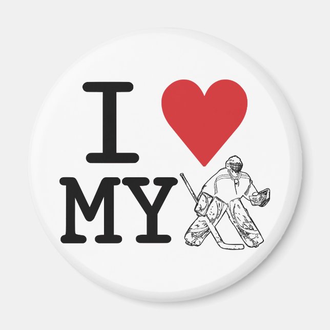 Ich Liebe mein Hockey Goalie Magnet (Vorne)