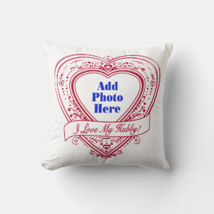 Ich Liebe mein Hubby! Foto Red Hearts Kissen