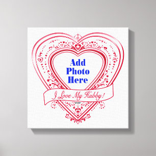 Ich Liebe mein Hubby! Foto Red Hearts Leinwanddruck