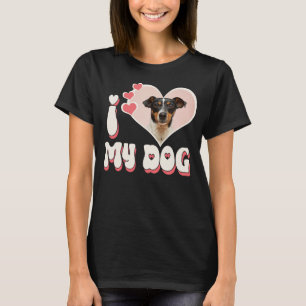 Ich Liebe mein Hund benutzerdefiniert schwarz T-Shirt