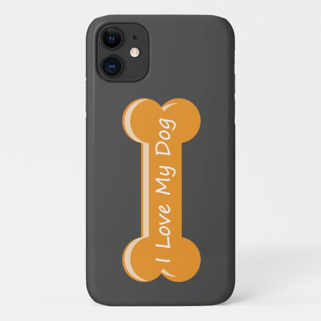 Ich Liebe mein Hund | Dog Bone Case-Mate iPhone Hülle (Rückseite)