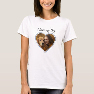 Ich Liebe mein Hund, Hund MAMA Personalisiertes He T-Shirt