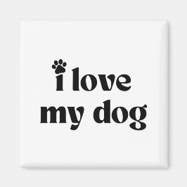 Ich Liebe mein Hund Magnet