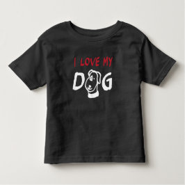 Ich Liebe Mein Hund mit Hundeillustrierung Kleinki Kleinkind T-shirt