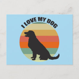 Ich Liebe mein Hund Niedlich Golden Retriever Suns Postkarte