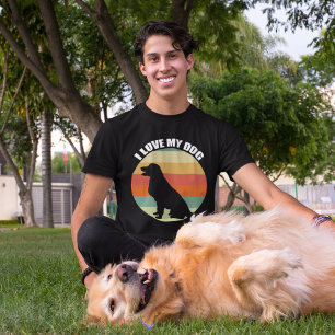 Ich Liebe mein Hund Niedlich Golden Retriever Suns T-Shirt