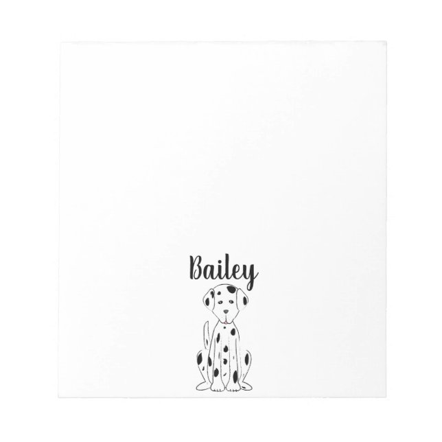 Ich Liebe mein Hund Niedlich Personalisiert Whimsi Notizblock (Vorderseite)