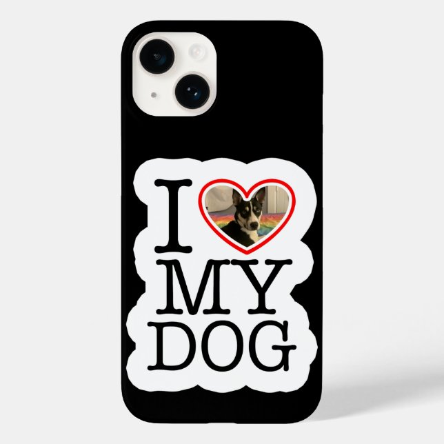 Ich Liebe mein Hund Personalisiert Case-Mate iPhone Hülle (Rückseite)