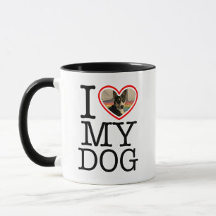 Ich Liebe mein Hund Personalisiert Tasse