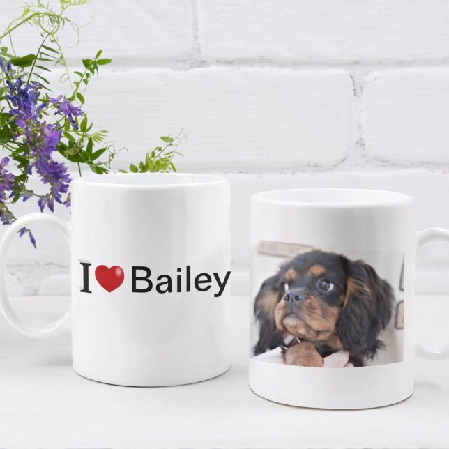 Ich Liebe Mein Hund personalisiertes Foto Kaffeetasse (Von Creator hochgeladen)