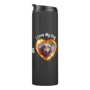 Ich Liebe mein Hund Pet leuchten Herz Thermosbecher