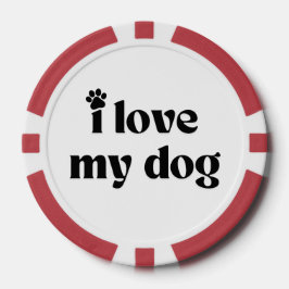 Ich Liebe mein Hund Pokerchips