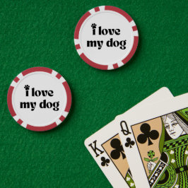Ich Liebe mein Hund Pokerchips