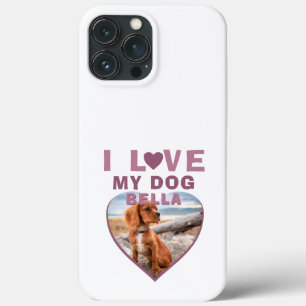 Ich Liebe mein Hund rosa Herz Pet Name Foto Case-Mate iPhone Hülle