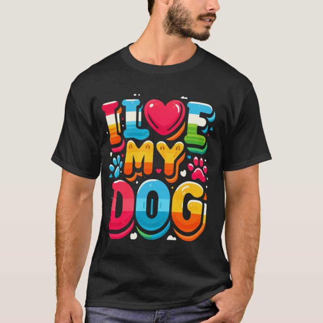 Ich Liebe mein Hund T-Shirt (Vorderseite)
