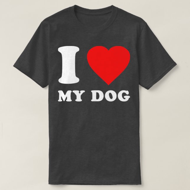 Ich Liebe mein Hund T-Shirt (Design vorne)