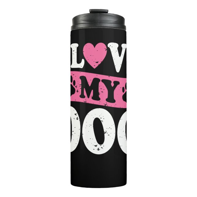 Ich Liebe Mein Hund T - Shirt Thermosbecher (Vorderseite)