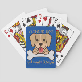 ICH LIEBE MEIN HUND UND VIELLEICHT 3 PERSONEN nied Spielkarten