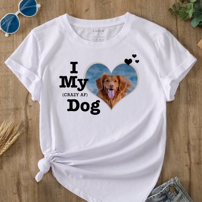Ich Liebe mein Hund | Witziger Personalisierter Te T-Shirt (Von Creator hochgeladen)