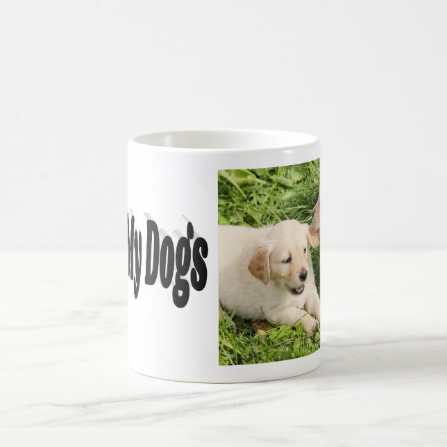 Ich Liebe mein Hunde-Foto Kaffeetasse (Mittel)
