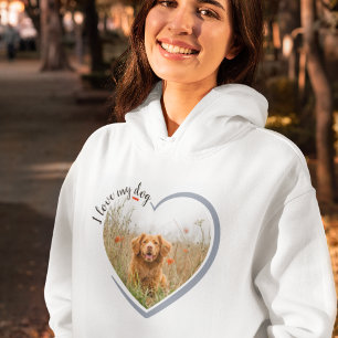 Ich liebe mein Hundeherz Foto  Hoodie