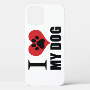 Ich Liebe mein Hundeschwerfer Kissen Case-Mate iPhone Hülle