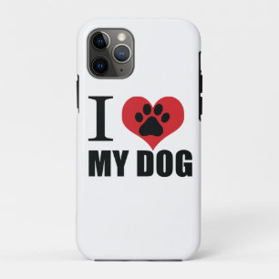 Ich Liebe mein Hundeschwerfer Kissen Case-Mate iPhone Hülle