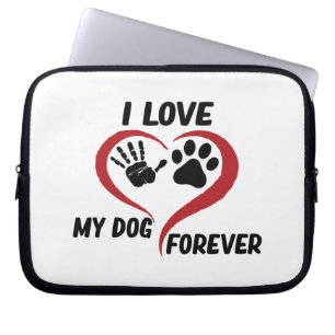 Ich Liebe mein Hundeschwerfer Kissen Laptopschutzhülle