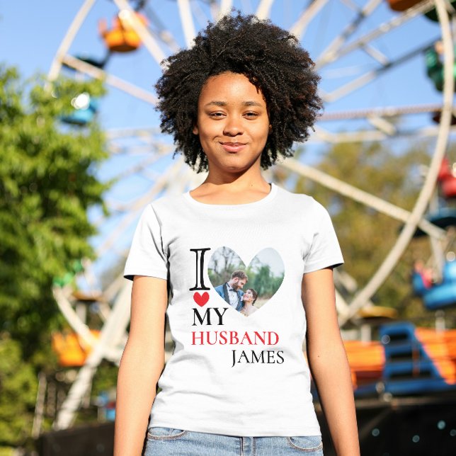 Ich Liebe Mein Husband Herz Custom Personalisiert  T-Shirt (Von Creator hochgeladen)