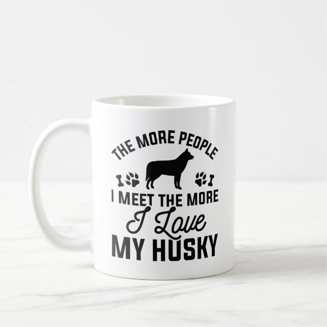 Ich Liebe mein Husky Kaffeetasse (Links)