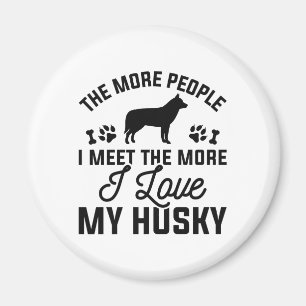 Ich Liebe mein Husky Magnet